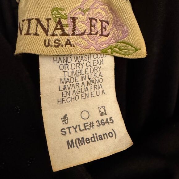 Vintage Y2K Ninalee Sz Small Beaded Flutter Sleeve Whimsigoth Vampire Dress Gown - Picture 13 of 14